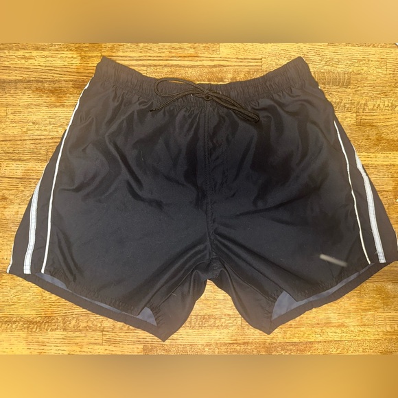 Cascade Sport Men's‎ Size Large Black Swimming Trunks Built In Briefs - Picture 1 of 5